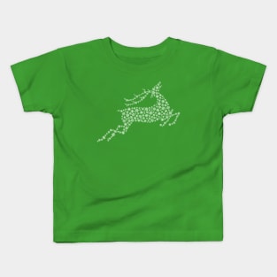 White snowflake reindeer Kids T-Shirt